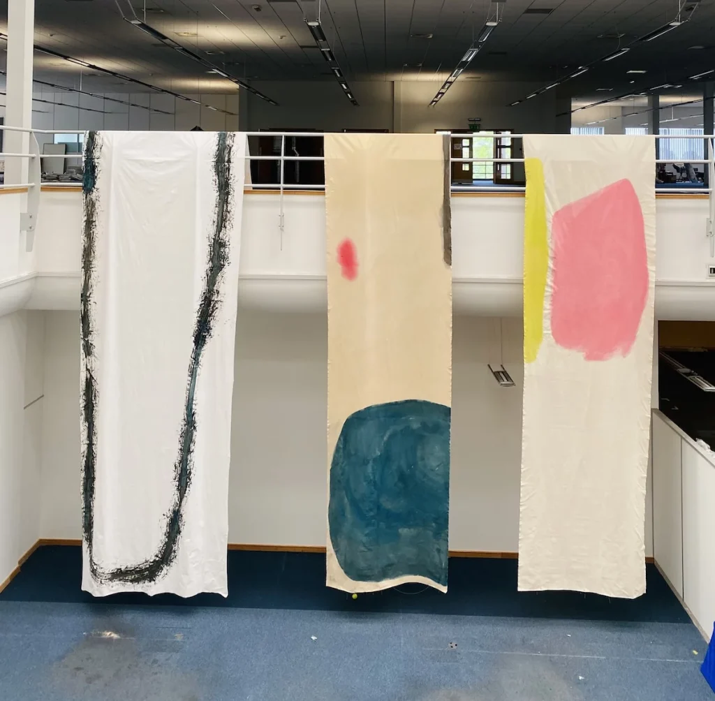 Test canvases for the final installation for Affordable Art Fair Battersea Autumn 2025.