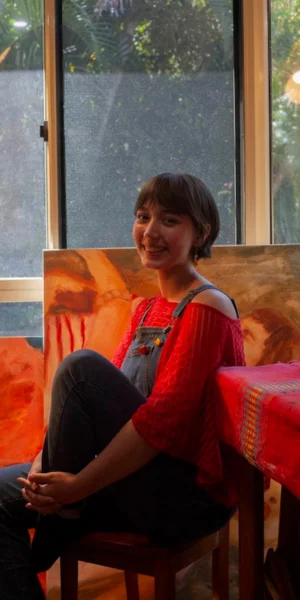 Laura Pittam in the studioDiscover: Young Talent, Affordable Art Fair Brisbane 2025
